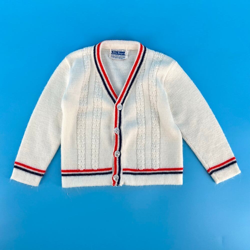 60s Julius Berger Cardigan Sweater 1960s Vintage Toddler Size